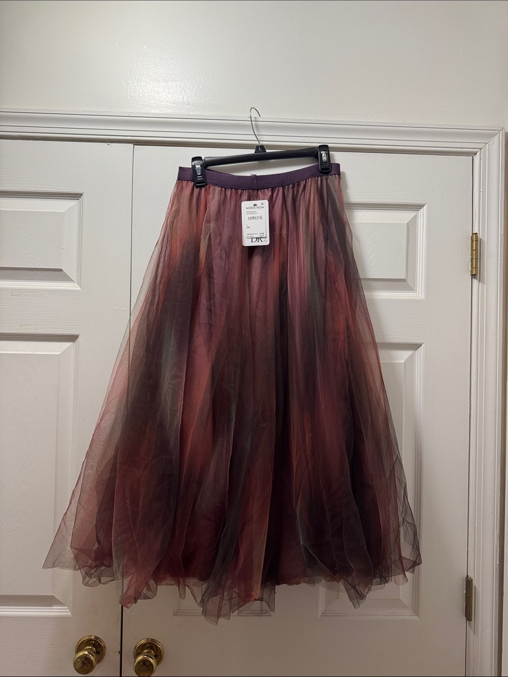 DR2 Maxi Skirt - sheer layered Rust/Mauve